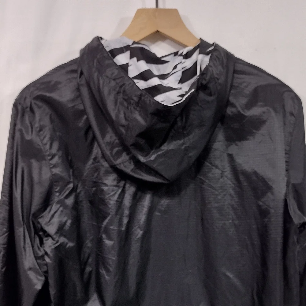 Vintage Adidas Reversible Anorak Jacket Men S Black Zebra Sporty Athletic - Picture 6 of 10
